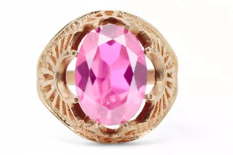 Anneau Style vintage Améthyste Or rose 14 carats vintage d'origine vrc003r